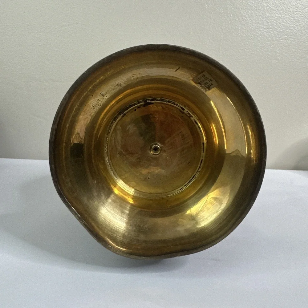 Vintage Brass Vase Made In India 8 Inches Tall Brass Decor Brass Vintage Antique